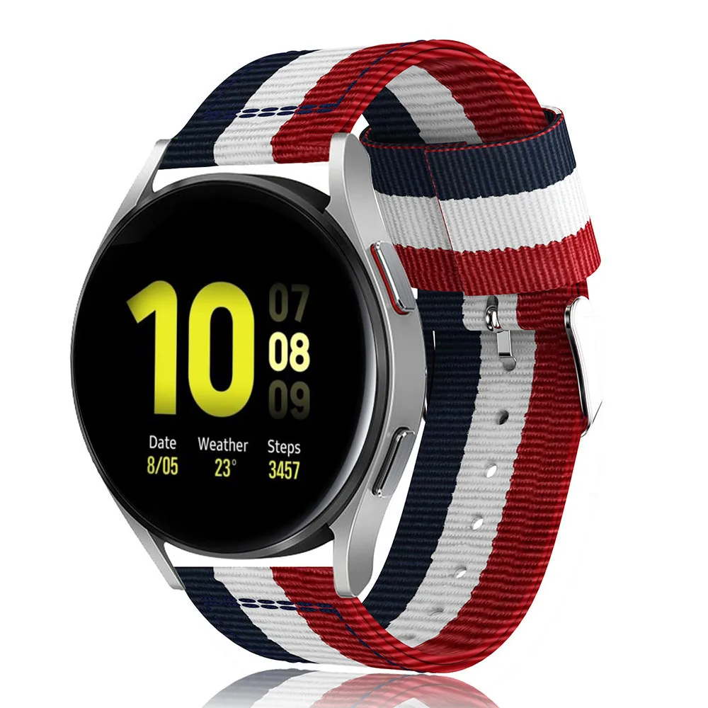 20mm 22mm Sports Strap For Samsung Watch Band Galaxy 4/3/46mm/Active 2/Gear S3 Nylon Watchband Bracelet Huawei GT/2/2E/Pro Band 
20mm 22mm Sports Strap For Samsung Watch Band Galaxy 4/3/46mm/Active 2/Gear S3 Nylon Watchband Bracelet Huawei GT/2/2E/Pro Band