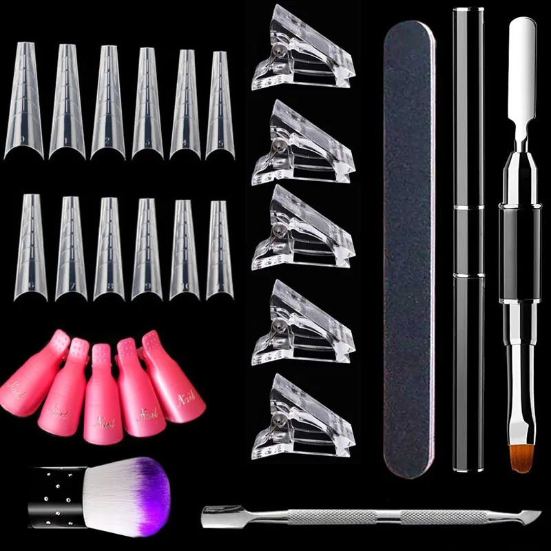 Dual Nail Forms Set 120Pcs Quick Building UV Gel Mold Stiletto Nail Extension with Dual-Ended Brush and Clips Art Nail Forms Tip
Dual Nail Forms Set 120Pcs Quick Building UV Gel Mold Stiletto Nail Extension with Dual-Ended Brush and Clips Art Nail Forms Tip