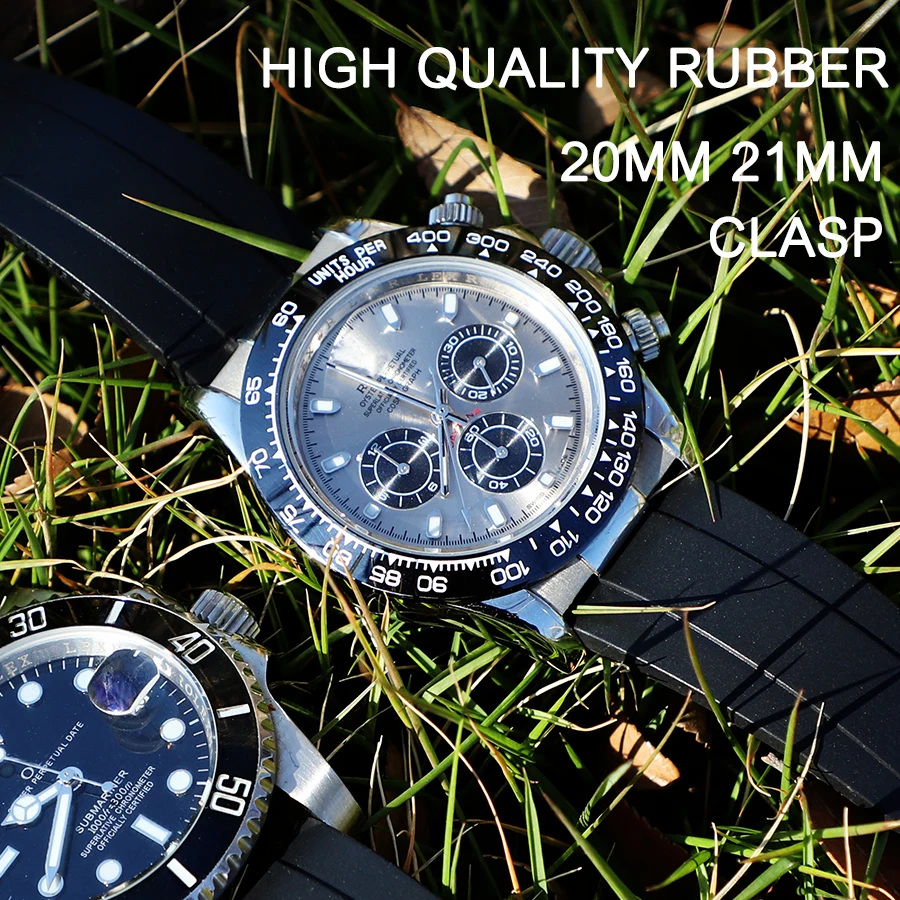 20MM,21MM Rubber Watch Band for Rolex Cosmograph Daytona Watch Strap ,Submariner,Sky Sea Dweller,GMT-Master II,Yacht-Master Band
20MM,21MM Rubber Watch Band for Rolex Cosmograph Daytona Watch Strap ,Submariner,Sky Sea Dweller,GMT-Master II,Yacht-Master Band