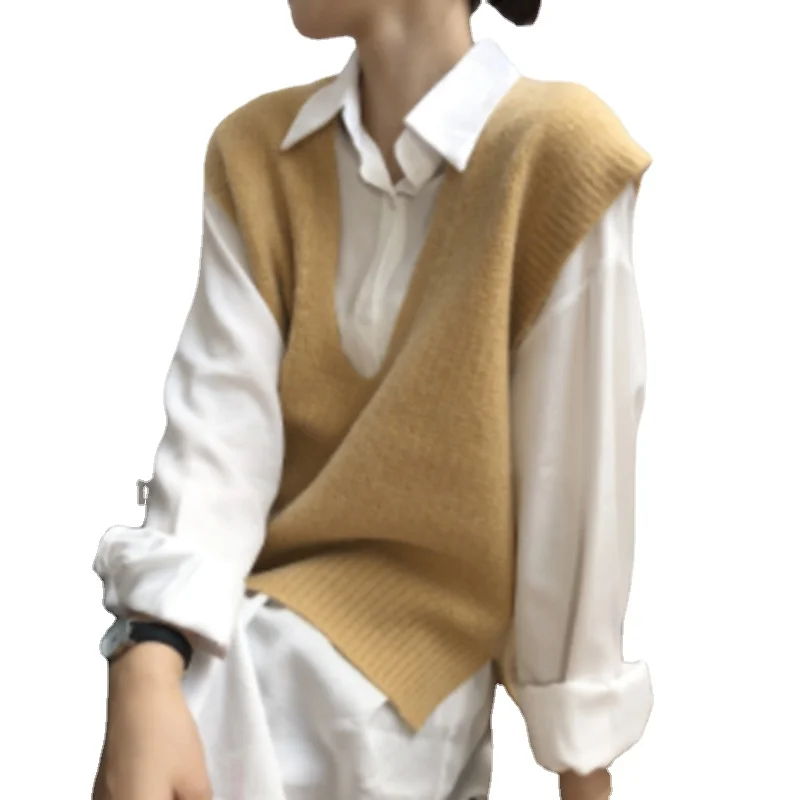 Vest sweater knitting top jacket women's spring autumn winter 2021 new retro lazy style v-neck all-match casual loose pullover
Vest sweater knitting top jacket women's spring autumn winter 2021 new retro lazy style v-neck all-match casual loose pullover