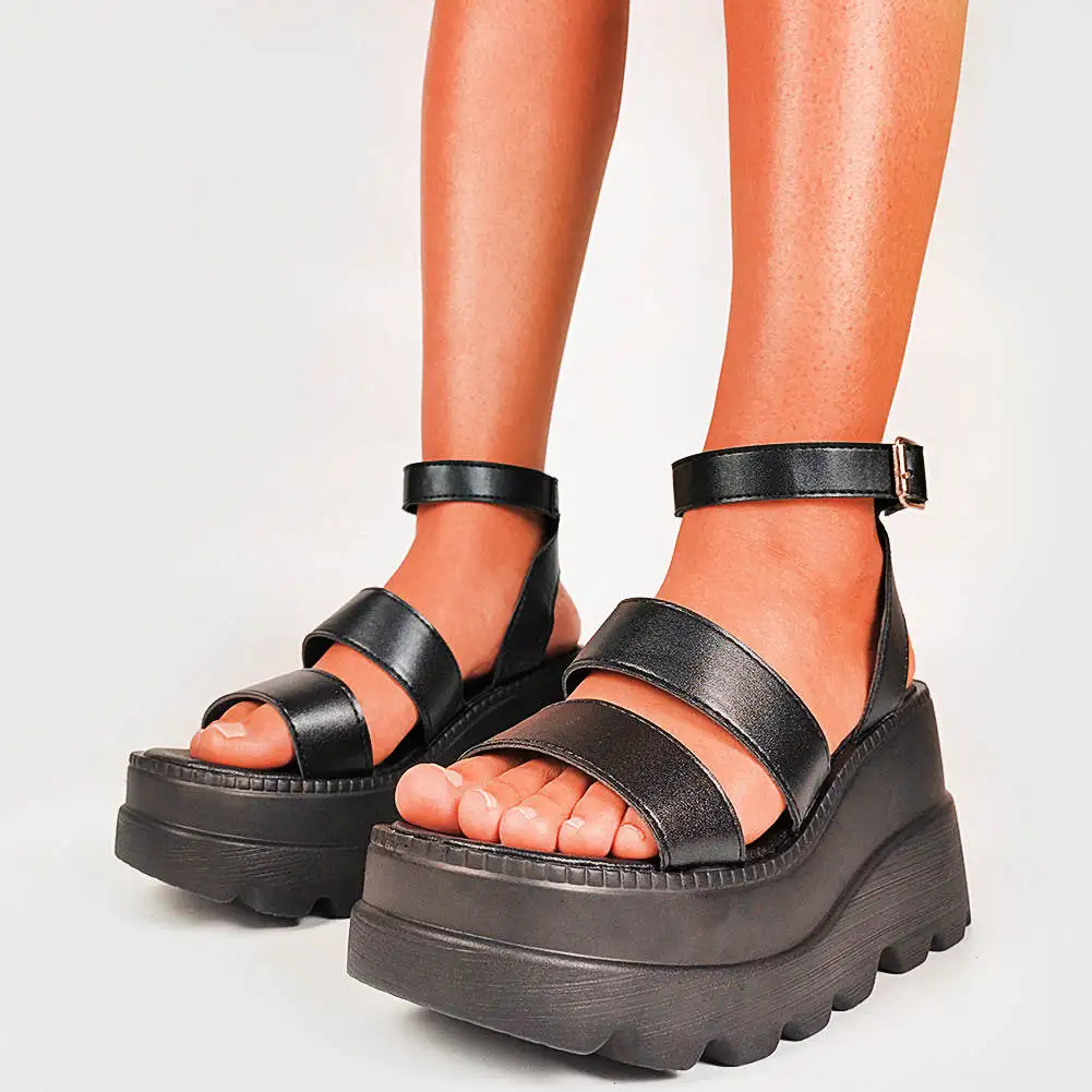 Large Size 43 Female Chunk Women Shoes Platform Buckle Strap Street Summer Sandals Women Punk Black Gothic Wedges Sandals
Large Size 43 Female Chunk Women Shoes Platform Buckle Strap Street Summer Sandals Women Punk Black Gothic Wedges Sandals