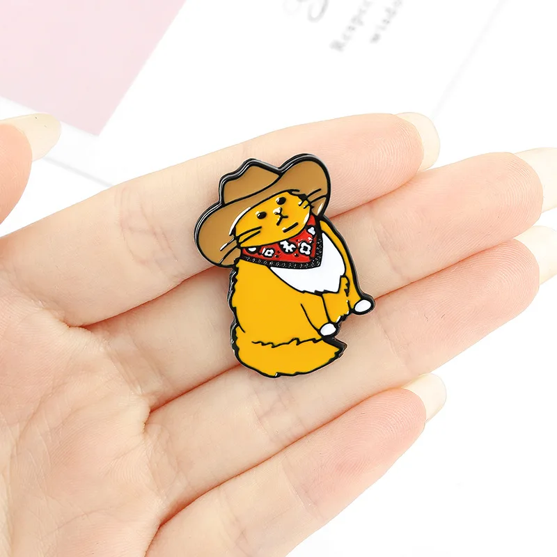 Cowboy Cats Enamel Pin Custom Funny Animal Hat Brooches Shirt Lapel Bag Cute Badge Cartoon Kitten Jewelry Gift for Friends
Cowboy Cats Enamel Pin Custom Funny Animal Hat Brooches Shirt Lapel Bag Cute Badge Cartoon Kitten Jewelry Gift for Friends
