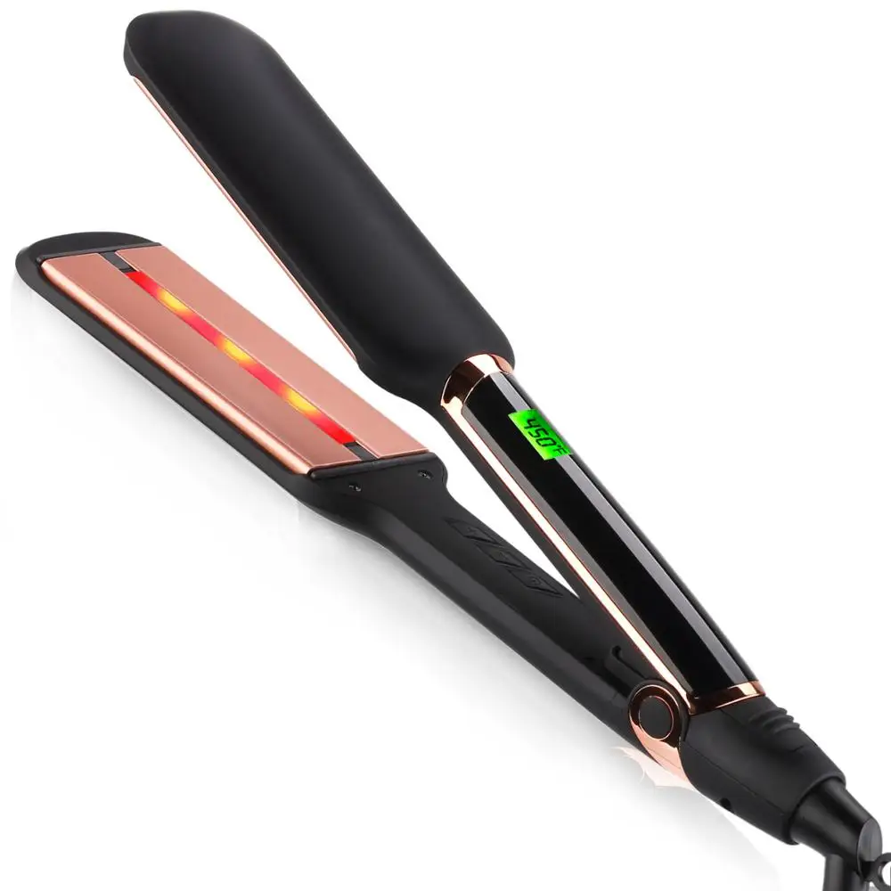 Hair Straightener Curler Professional Hair Flat Iron Corrugation LED Display Infrared Straighting Curling Iron Styling Tools
Hair Straightener Curler Professional Hair Flat Iron Corrugation LED Display Infrared Straighting Curling Iron Styling Tools