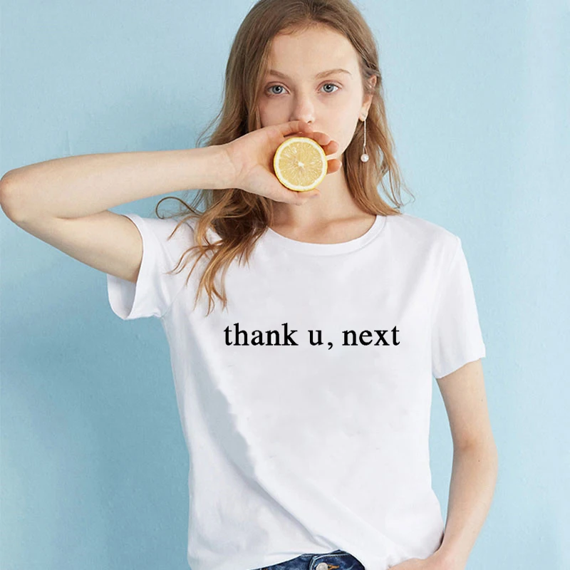 2021 Hot Ariana Grande T Shirt Women Harajuku Hot Sale Thank U Next Letters Tee Vintage Aesthetic Cotton Short Sleev Tops Female
2021 Hot Ariana Grande T Shirt Women Harajuku Hot Sale Thank U Next Letters Tee Vintage Aesthetic Cotton Short Sleev Tops Female