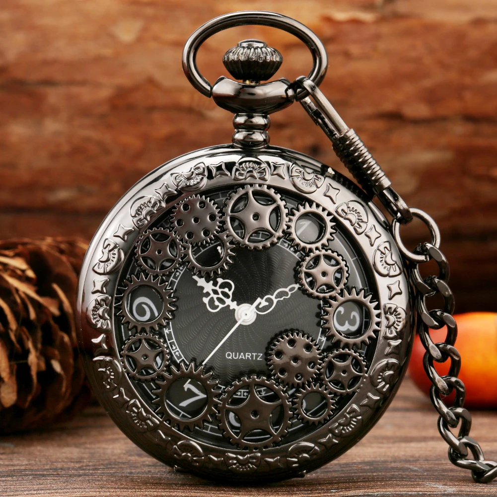 Фото Кварцевые карманные часы в античном стиле винтажные