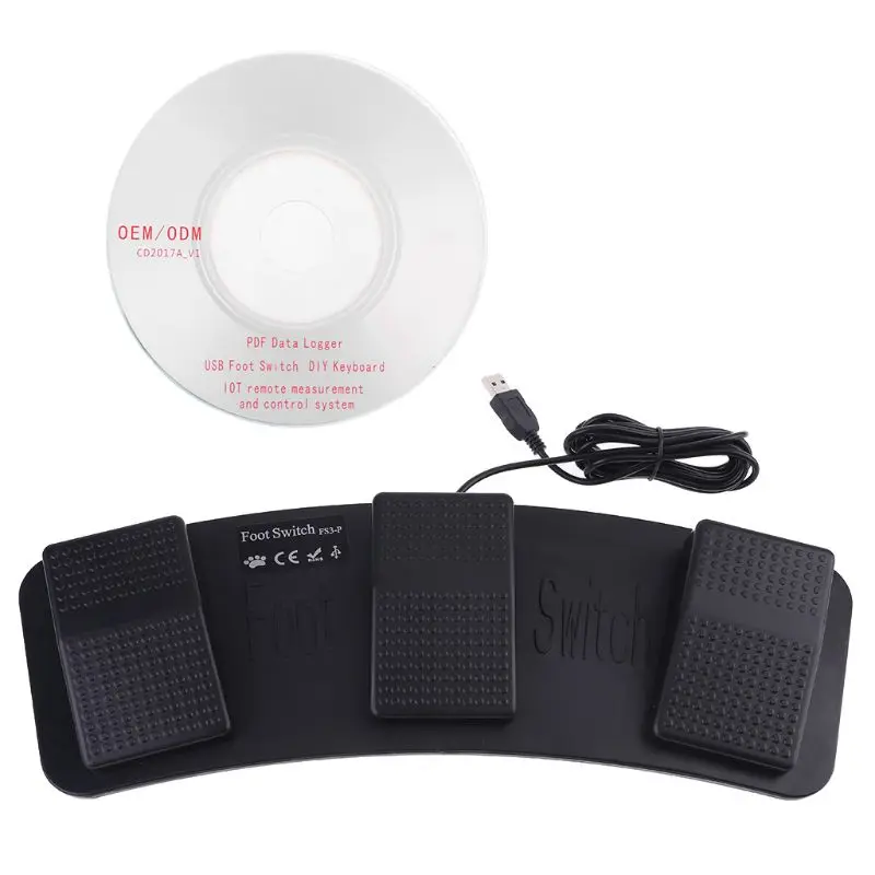 FS3-P USB Foot Pedal Control Switch Keyboard Mouse For Computer PC Laptop Multiple Used In Playing Games Factory Testing
FS3-P USB Foot Pedal Control Switch Keyboard Mouse For Computer PC Laptop Multiple Used In Playing Games Factory Testing