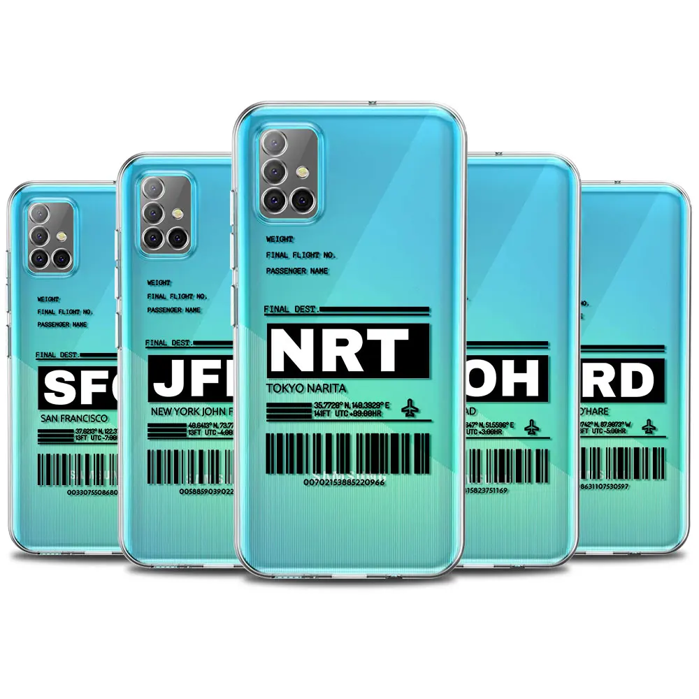 Phone Case For Samsung A51 A71 A91 A52 A72 4G Clear TPU for A42 A32 4G A41 A31 A21s A11 A01 Cover Casing Aircraft Boarding Label
Phone Case For Samsung A51 A71 A91 A52 A72 4G Clear TPU for A42 A32 4G A41 A31 A21s A11 A01 Cover Casing Aircraft Boarding Label