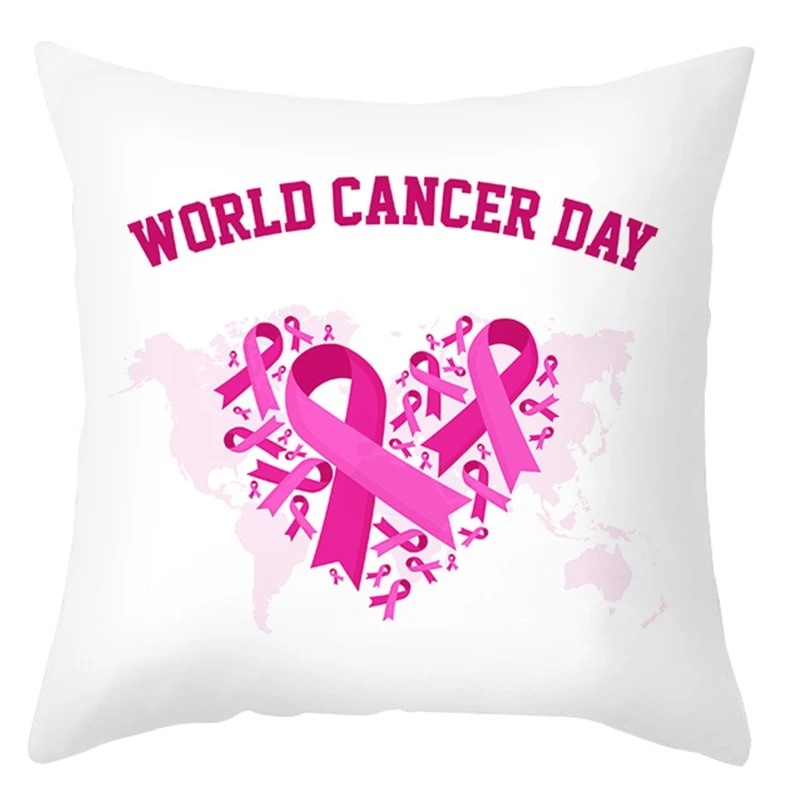 Polyester Peach Velvet Pillow Case World Cancer Day Letters Ribbon Cushion Cover 27RF
Polyester Peach Velvet Pillow Case World Cancer Day Letters Ribbon Cushion Cover 27RF