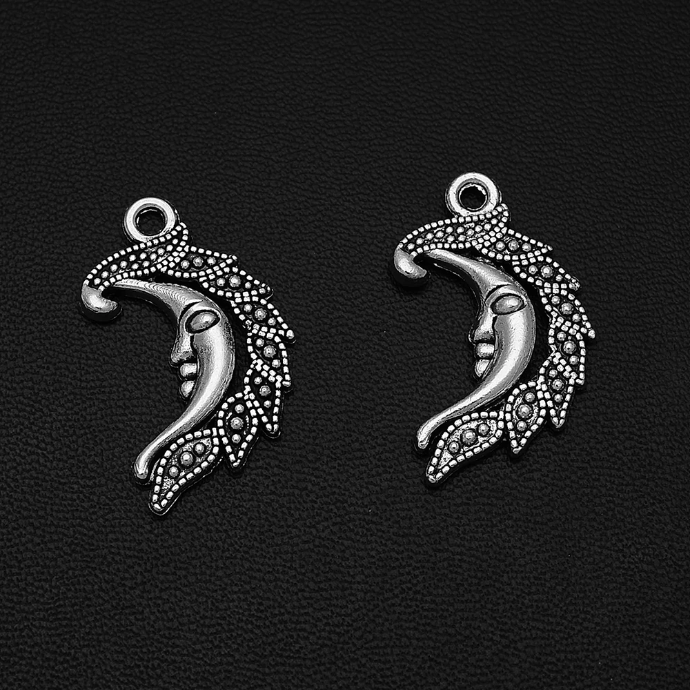5pcs/Lots 17x29mm Antique Silver Plated Crescent Moon Face Charms Pendants For Diy Necklaces Fashion Jewellery Making Supplies
5pcs/Lots 17x29mm Antique Silver Plated Crescent Moon Face Charms Pendants For Diy Necklaces Fashion Jewellery Making Supplies