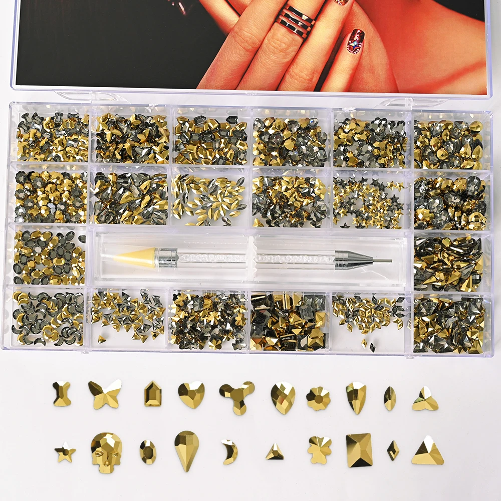 1000pcs (20*50) Diamond Shape Rhinestone In Grids (4-12mm) Non Hot Fix Flat- Back Gold/Silver Diamonds With 1 Pick Up Pen H&*&
1000pcs (20*50) Diamond Shape Rhinestone In Grids (4-12mm) Non Hot Fix Flat- Back Gold/Silver Diamonds With 1 Pick Up Pen H&*&
