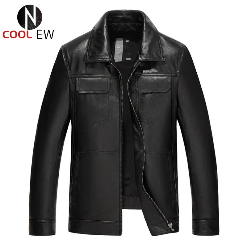 Genuine Motorcycle Leather Jacket Men Luxury Slim Turn-Down Collar Black Cowhide Coat Classic Real Leather Outerwear Plus Size
Genuine Motorcycle Leather Jacket Men Luxury Slim Turn-Down Collar Black Cowhide Coat Classic Real Leather Outerwear Plus Size