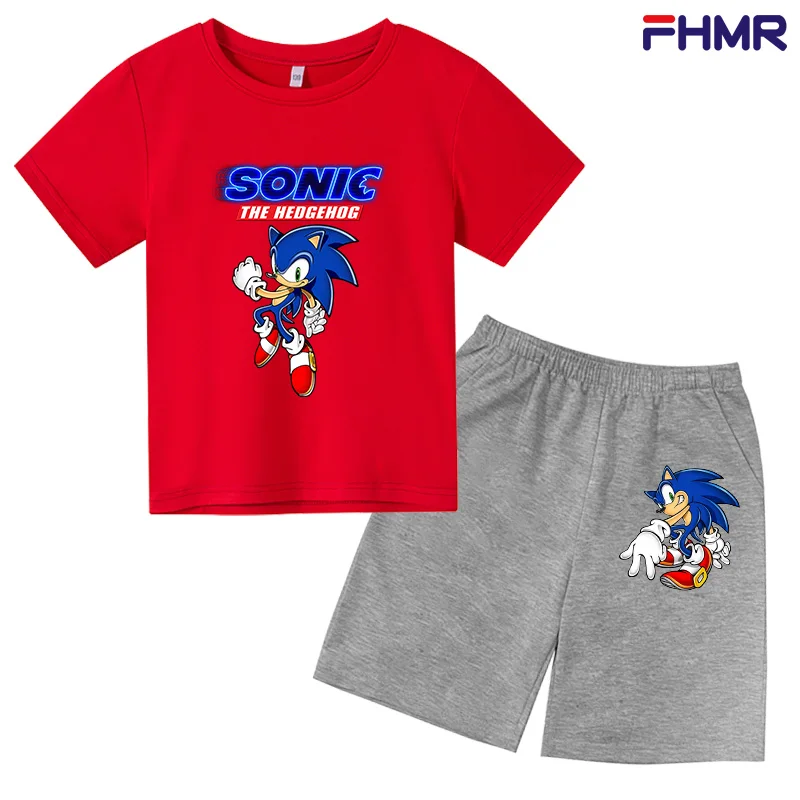 2021 New Boys and Girls Children's Short-sleeved T-shirt Summer Cartoon Print Clothing Suit 2-piece Children's Sports Suit
2021 New Boys and Girls Children's Short-sleeved T-shirt Summer Cartoon Print Clothing Suit 2-piece Children's Sports Suit