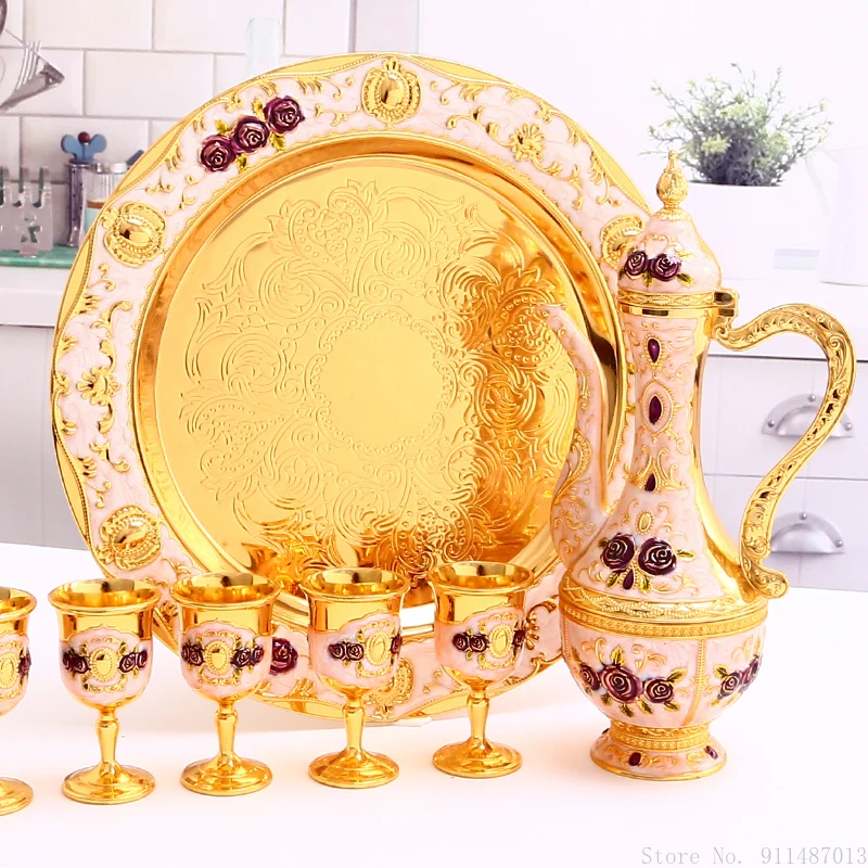 Винный набор в европейском стиле, домашний Высококачественный большой Флагон, маленький бокал для вина, металлический поднос для белого ви...
Винный набор в европейском стиле, домашний Высококачественный большой Флагон, маленький бокал для вина, металлический поднос для белого ви...