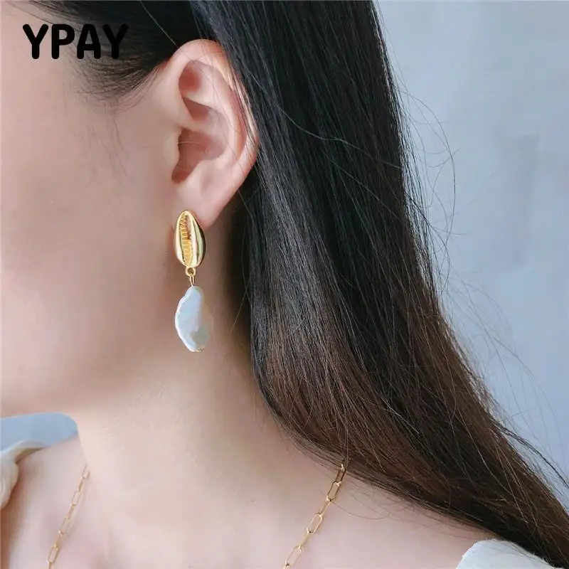 YPAY Korea Baroque Pearl Pendant Drop Earrings for Women 100% Real 925 Sterling Silver Mono Conch Shell Earring Jewelry YME568
YPAY Korea Baroque Pearl Pendant Drop Earrings for Women 100% Real 925 Sterling Silver Mono Conch Shell Earring Jewelry YME568