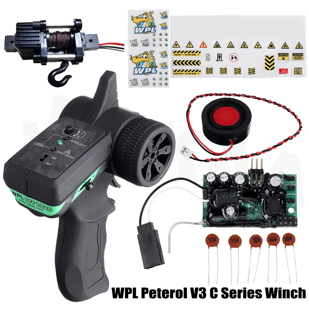 

WPL Remote Control Sound System V3 Transmitter DIY Receiver Board Horn Accessories For WPL B14 B24 B16 1/16 RC Car Spare Parts