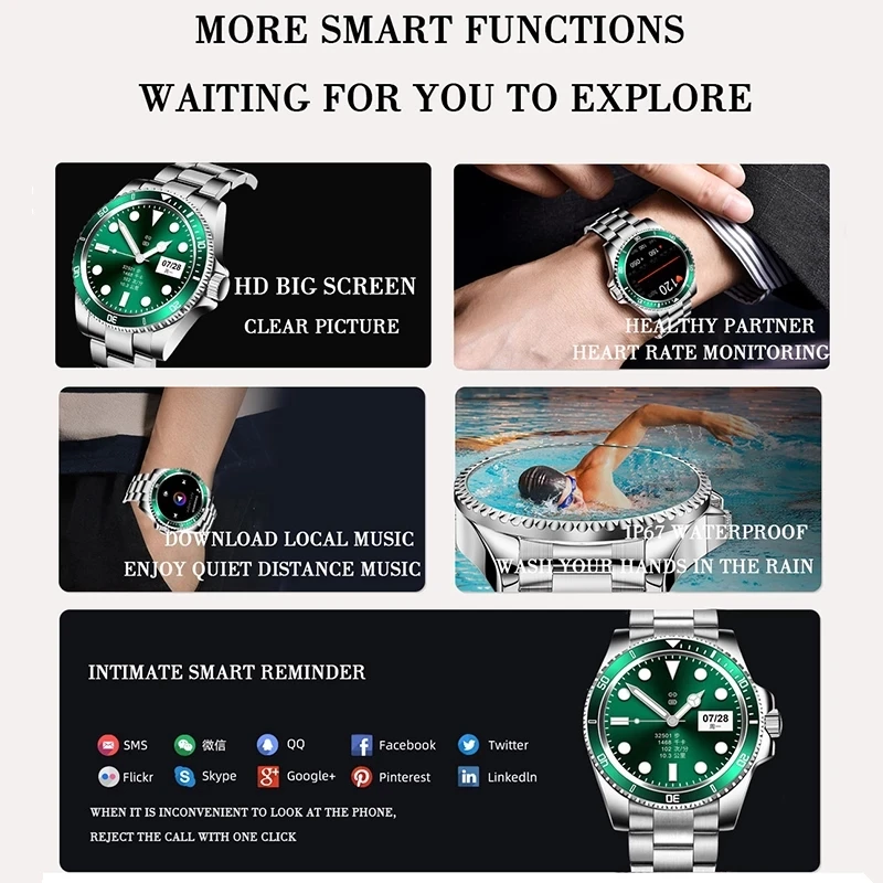 Smart Watch Men Bluetooth Call TFT Card Music Player For Android ios 2021 New Luxury Steel Belt Sports smart watch mens
Smart Watch Men Bluetooth Call TFT Card Music Player For Android ios 2021 New Luxury Steel Belt Sports smart watch mens