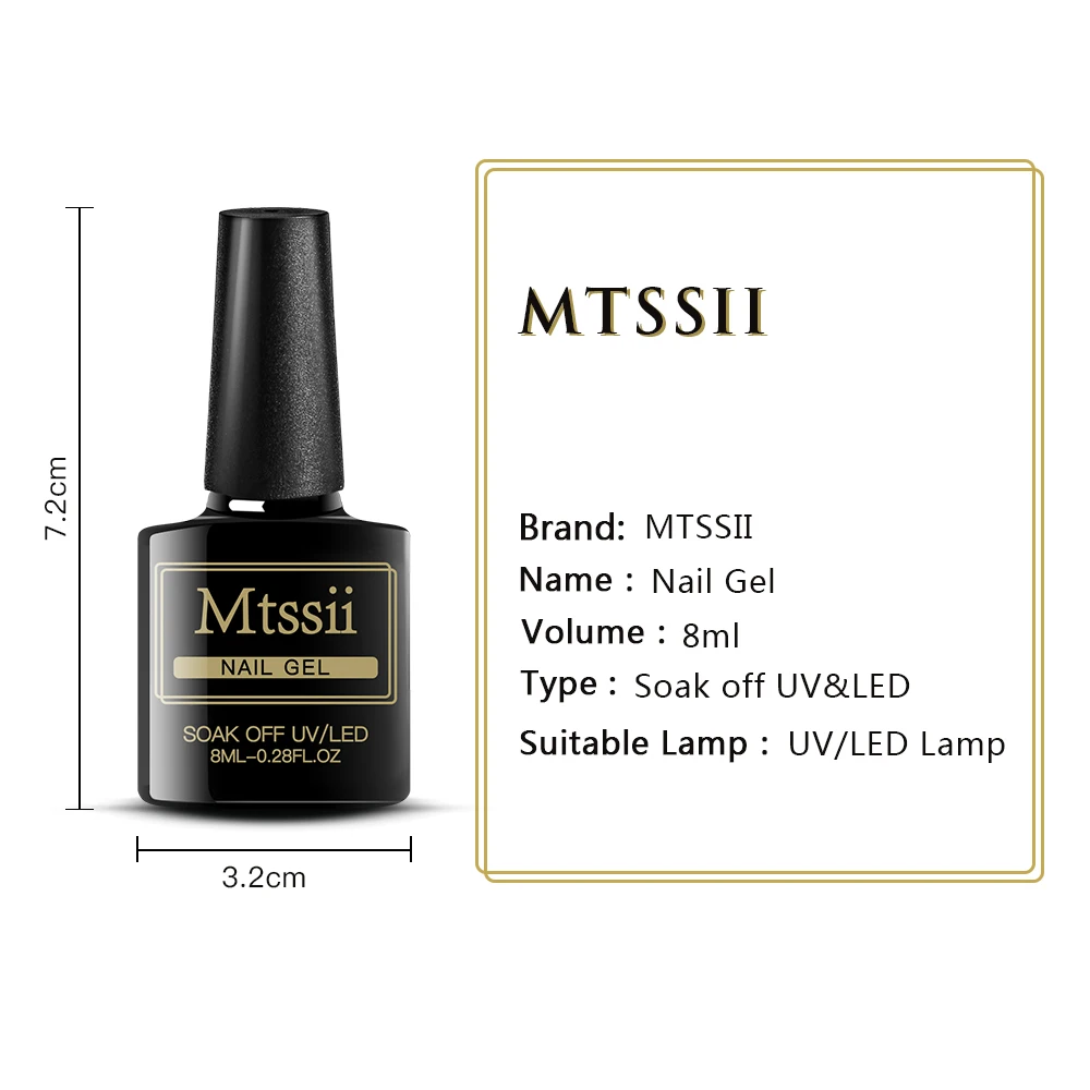 Mtssii Gel Polish 24Colors 8ml Soak Off UV Gel Nail Polish Nail Art Gel Varnish Semi Permanent Base Top Coat UV LED Gel
Mtssii Gel Polish 24Colors 8ml Soak Off UV Gel Nail Polish Nail Art Gel Varnish Semi Permanent Base Top Coat UV LED Gel