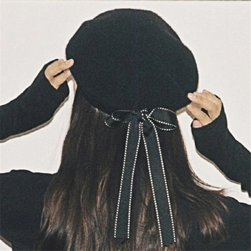 Lovely Bow Women Beret Elegant Black 2022 New Autumn Winter Wool High Quality Female Hats Caps Birthday gifts for girls AD030
Lovely Bow Women Beret Elegant Black 2022 New Autumn Winter Wool High Quality Female Hats Caps Birthday gifts for girls AD030