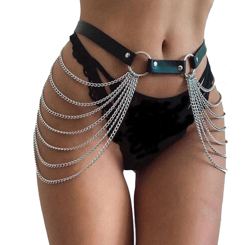 New Leg metal chain tassel Garter Belts leather Harness Woman Stockings Sexy Lingerie Fetish Body Bondage Waist Belts Garter
New Leg metal chain tassel Garter Belts leather Harness Woman Stockings Sexy Lingerie Fetish Body Bondage Waist Belts Garter
