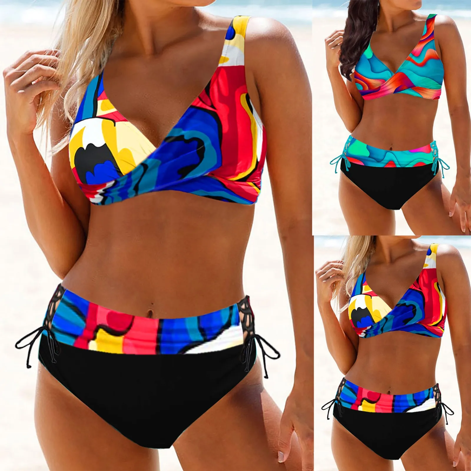 Women Swimsuit High Waist Bikini Solid Triangle Girl Swimwear Summer Beach Wear Quick Dry Ladies Bathing Suits Separate Swimsuit
Women Swimsuit High Waist Bikini Solid Triangle Girl Swimwear Summer Beach Wear Quick Dry Ladies Bathing Suits Separate Swimsuit