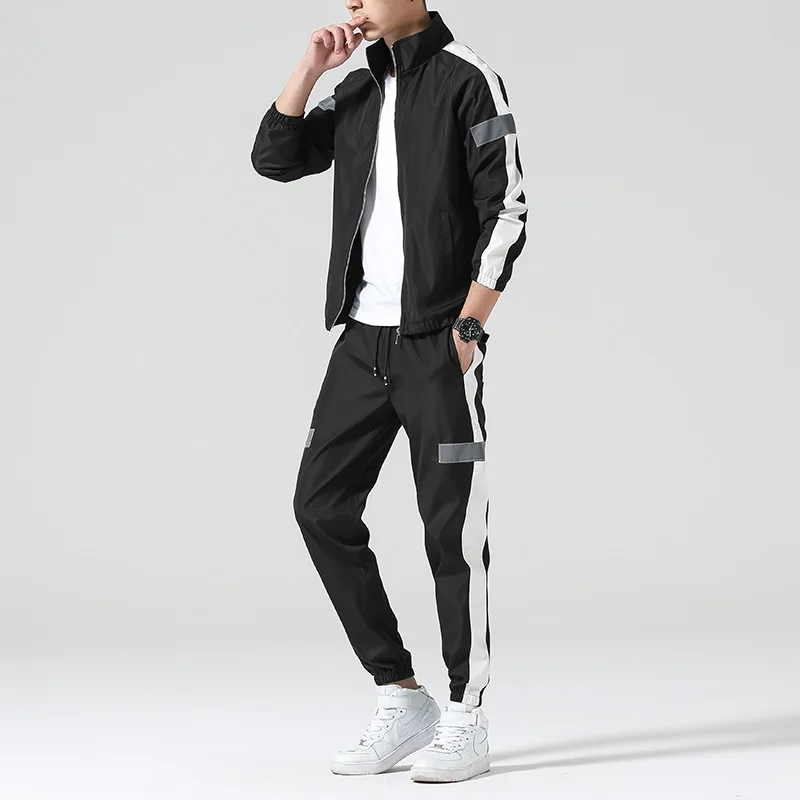 Men Casual Set Spring Autumn Mens Sportswear Tracksuit Solid Patchwork Quick Drying Hip Hop Jacket+Pants Male Sports Suit 2PCS
Men Casual Set Spring Autumn Mens Sportswear Tracksuit Solid Patchwork Quick Drying Hip Hop Jacket+Pants Male Sports Suit 2PCS