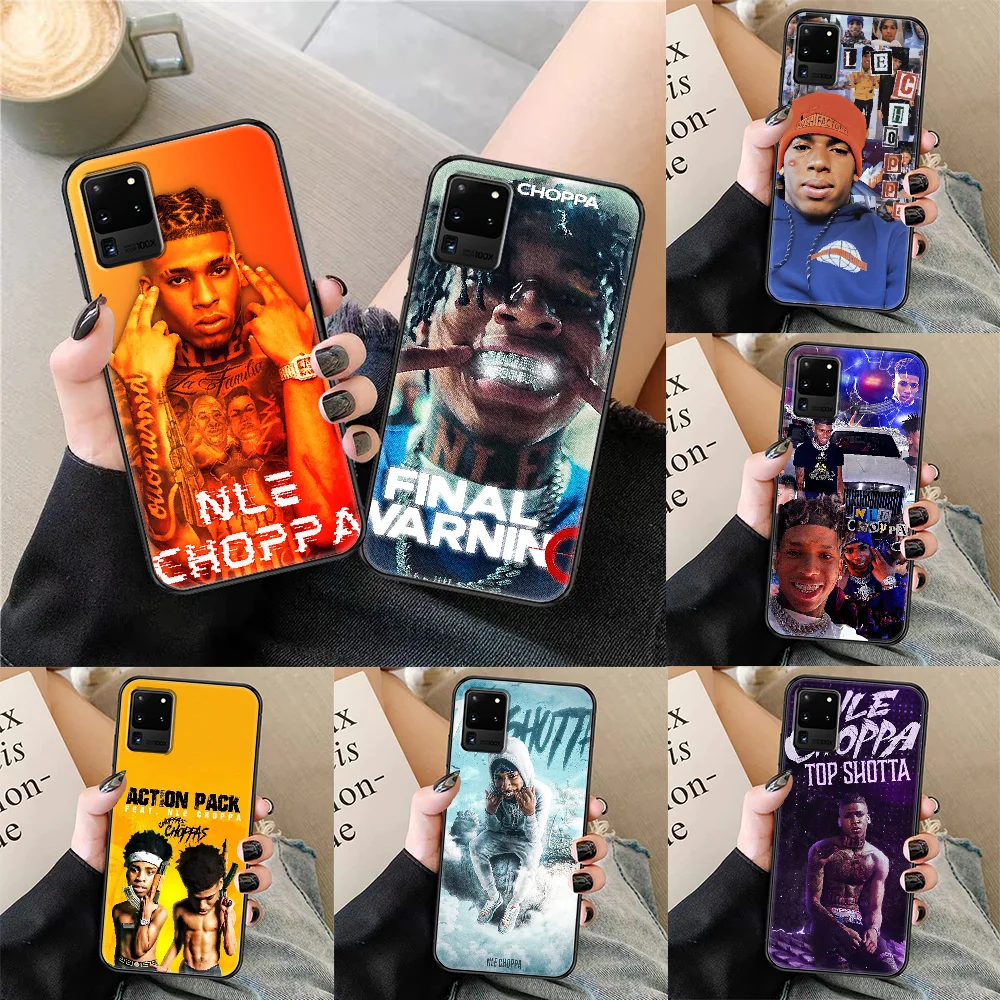 Чехол Rapper NLE для Samsung Galaxy Note 4 8 9 10 20 S8 S9 S10 S10E S20 Plus UITRA Ultra black art coque | Мобильные