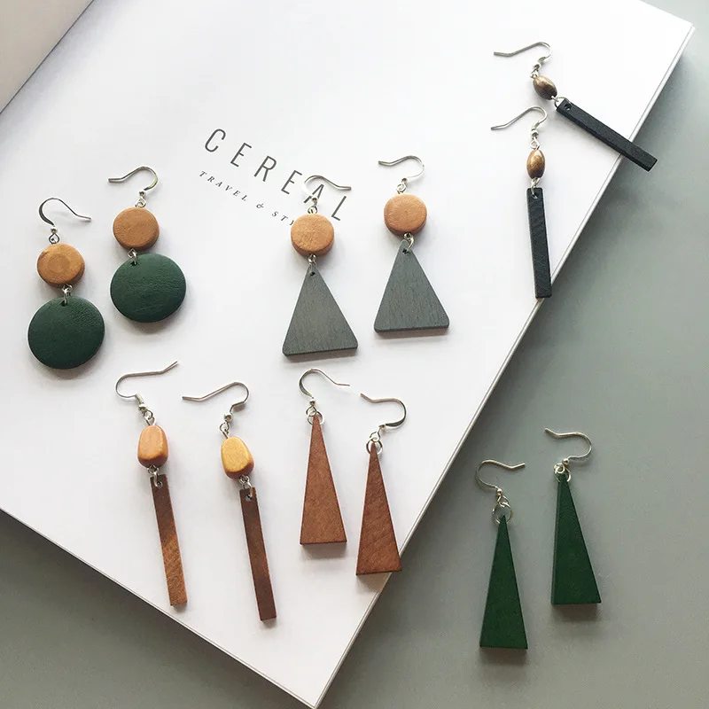 Korean Earrings for Women Vintage Wood Long Dangle Earrings Boho Round Triangle Geometric Drop Earrings Party Holiday Jewelry
Korean Earrings for Women Vintage Wood Long Dangle Earrings Boho Round Triangle Geometric Drop Earrings Party Holiday Jewelry