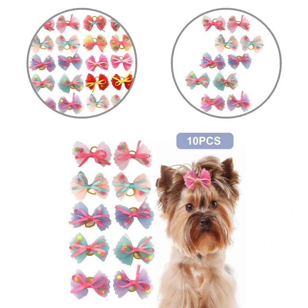 10Pcs Pet Hair Bow Beautiful Fashion Pet Puppy Bowknot Hair Band Attractive Dress-up Pet Hair Accessory
10Pcs Pet Hair Bow Beautiful Fashion Pet Puppy Bowknot Hair Band Attractive Dress-up Pet Hair Accessory