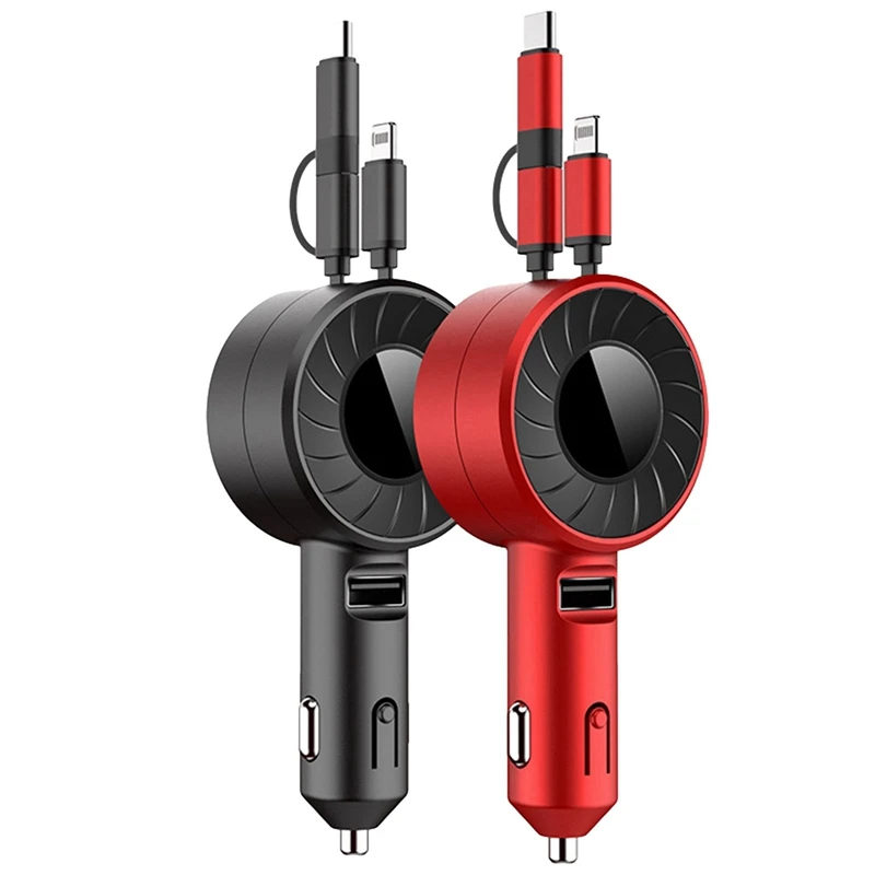 3-IN-1 Retractable Car Charger Cigarette lighter Multifunctional Auto Charger with 3pcs Micro Type-C Lightning Charging Cable
3-IN-1 Retractable Car Charger Cigarette lighter Multifunctional Auto Charger with 3pcs Micro Type-C Lightning Charging Cable