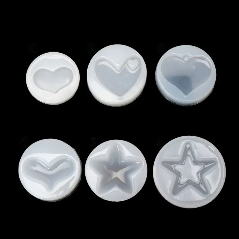 6Pcs Star Heart Silicone Jewelry Resin Mold Star Heart Mold Kit Resin Casting Mold Jewelry Making Art Craft Tools
6Pcs Star Heart Silicone Jewelry Resin Mold Star Heart Mold Kit Resin Casting Mold Jewelry Making Art Craft Tools