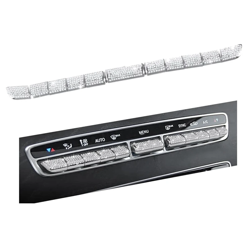 11Pcs Air Conditioning Control Switch Cover AC Buttons Caps for Mercedes Benz AMG W205 X253 C GLC Class Bling Interior
11Pcs Air Conditioning Control Switch Cover AC Buttons Caps for Mercedes Benz AMG W205 X253 C GLC Class Bling Interior