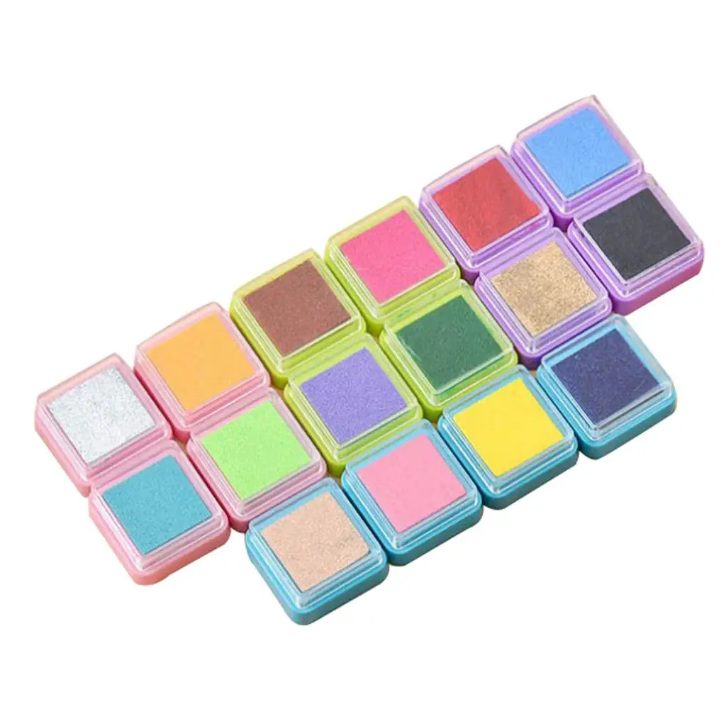 16 Pack Craft Ink Pad Stamps DIY 16 Colors Rainbow Finger Ink Pad Pigment for Kids Adults - Quick Dry
16 Pack Craft Ink Pad Stamps DIY 16 Colors Rainbow Finger Ink Pad Pigment for Kids Adults - Quick Dry