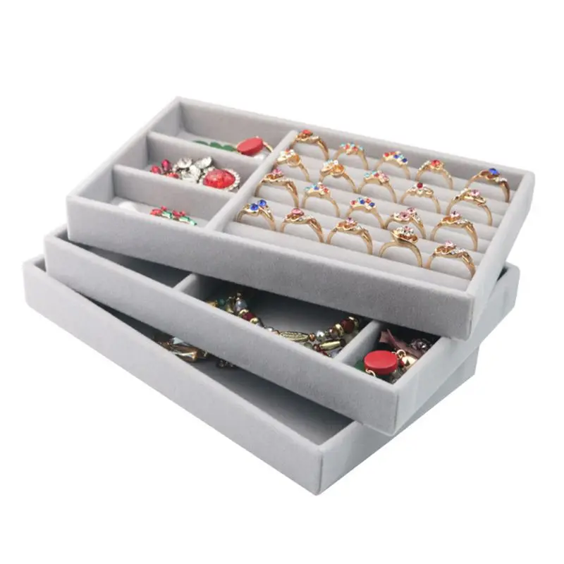 Stackable Velvet Jewelry Trays Organizer,Earring Necklace Bracelet Ring Organize P0RF
Stackable Velvet Jewelry Trays Organizer,Earring Necklace Bracelet Ring Organize P0RF