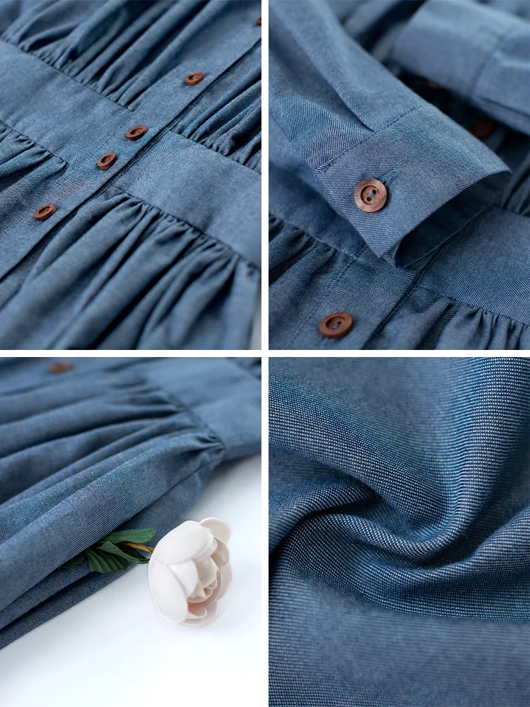 Quality Denim High Dress 2021 Spring Women Stand Neck Tunic Buttons Up Long Sleeve Big Swing Casual Blue Jeans Dress Female XXL
Quality Denim High Dress 2021 Spring Women Stand Neck Tunic Buttons Up Long Sleeve Big Swing Casual Blue Jeans Dress Female XXL