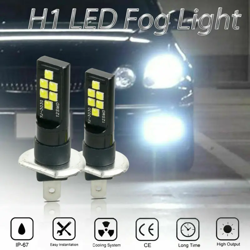 2pcs Car H1 LED Headlight Fog Light Bulb 12V 6000K 40000LM Automobile Headlamp Canbus Light Auto Accessories
2pcs Car H1 LED Headlight Fog Light Bulb 12V 6000K 40000LM Automobile Headlamp Canbus Light Auto Accessories