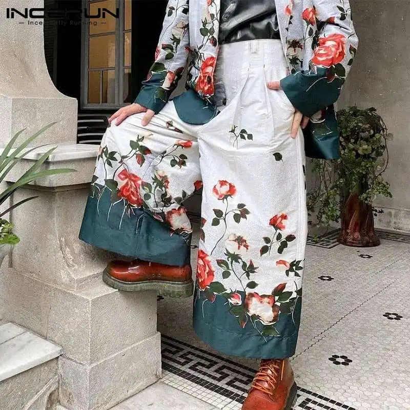 Men Wide Leg Pants Flower Print Button Joggers Streetwear Leisure Trousers Men 2021 Loose Pockets Casual Pantalon S-5XL INCERUN
Men Wide Leg Pants Flower Print Button Joggers Streetwear Leisure Trousers Men 2021 Loose Pockets Casual Pantalon S-5XL INCERUN
