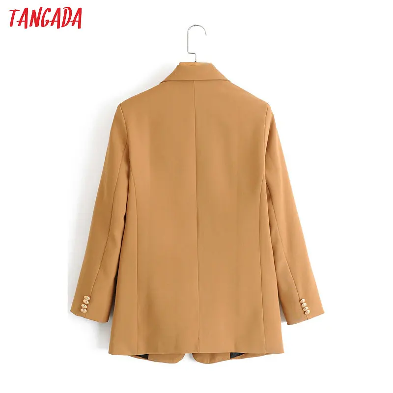 Tangada women solid double breasted blazer female 2020 autumn winter elegant jacket ladies business blazer formal suits DA15
Tangada women solid double breasted blazer female 2020 autumn winter elegant jacket ladies business blazer formal suits DA15