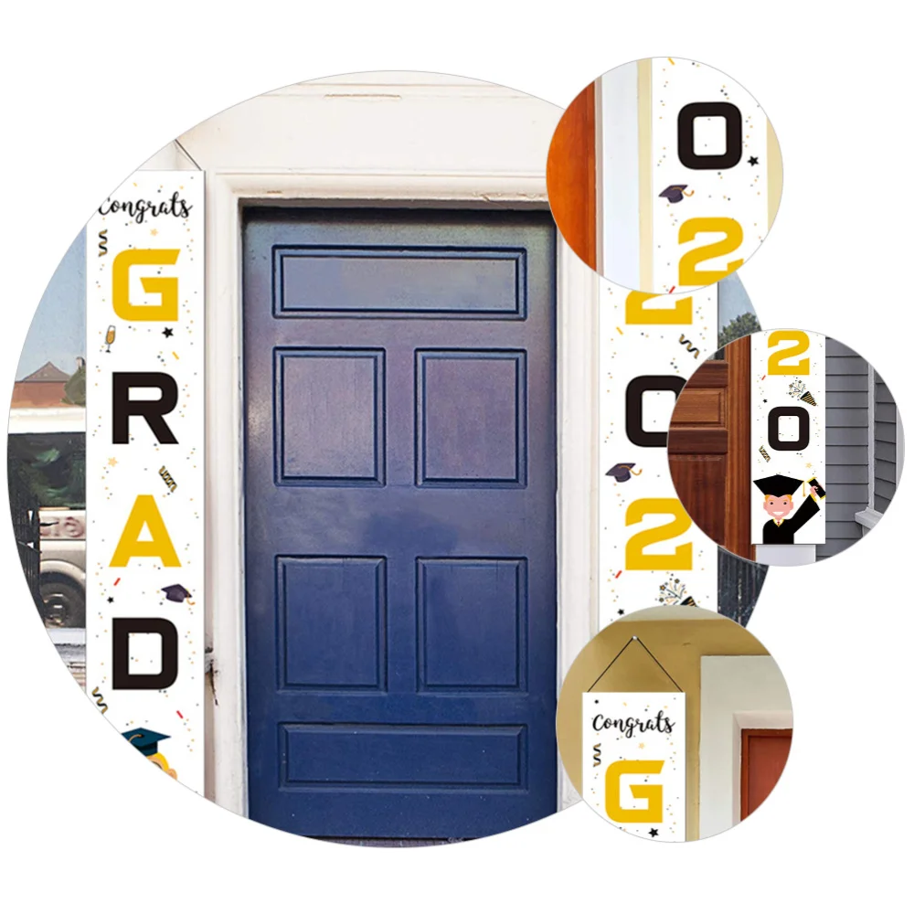 1 Pair 2020 Graduation Hanging Sign Graduation Party Front Door Couplet Banner
1 Pair 2020 Graduation Hanging Sign Graduation Party Front Door Couplet Banner