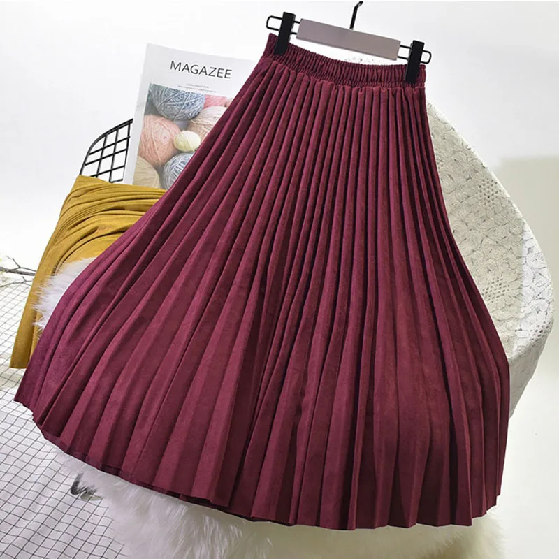 autumn and winter top brand deerskin pleated skirt long high waist line skirt female autumn two-layer retro long skirt
autumn and winter top brand deerskin pleated skirt long high waist line skirt female autumn two-layer retro long skirt