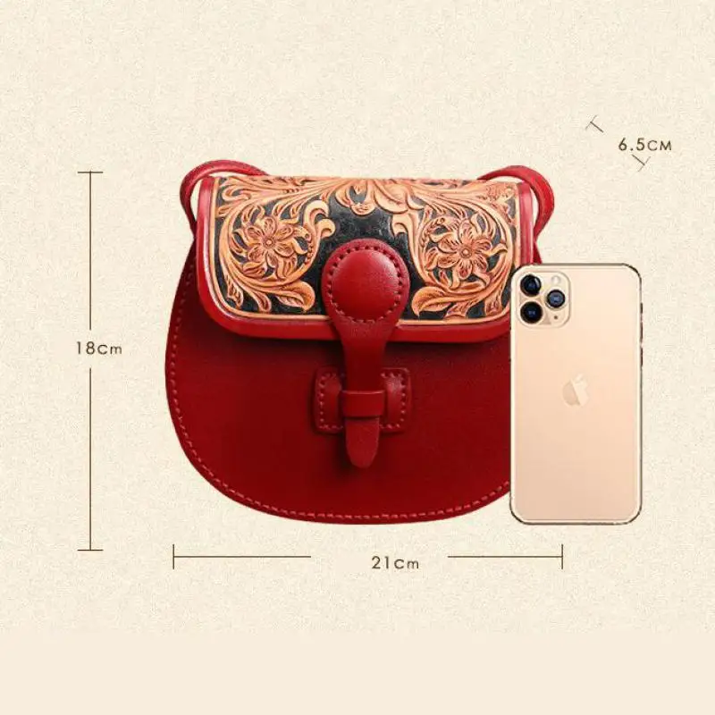 Bestform Senior Handmade Leather Carving Women Shoulder Bags 2021 New Vintage Hasp First Layer Cowhide Luxury Messenger Bag
Bestform Senior Handmade Leather Carving Women Shoulder Bags 2021 New Vintage Hasp First Layer Cowhide Luxury Messenger Bag