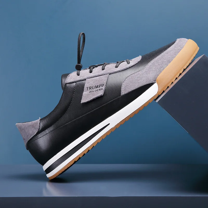 Кроссовки мужские из воловьей кожи, повседневная обувь на плоской подошве, уличные спортивные беговые кеды, белые
Кроссовки мужские из воловьей кожи, повседневная обувь на плоской подошве, уличные спортивные беговые кеды, белые