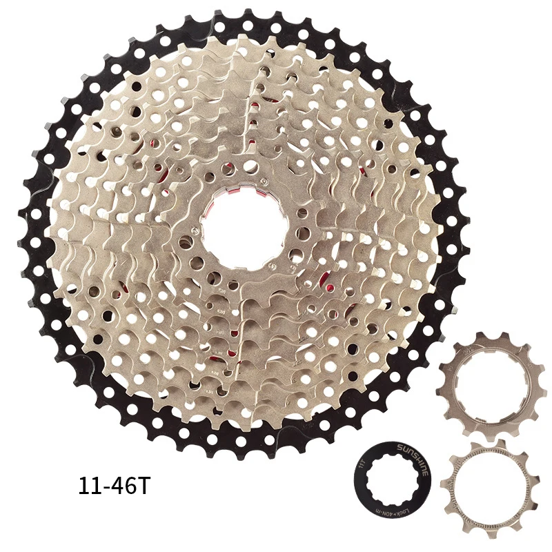 Sunshine 10 Speed 11-46T MTB Cassette Road Mountain Bike Bicycle Freewheel Upgrade Ultra Light Designed
Sunshine 10 Speed 11-46T MTB Cassette Road Mountain Bike Bicycle Freewheel Upgrade Ultra Light Designed