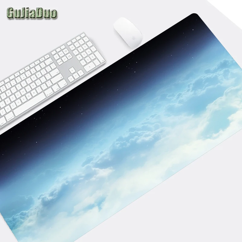 

GuJiaDuo Blue Sky Clouds Mouse Pad Large Pc Cushion Natural Rubber Desk Mat Gaming Room Accessories Art Scenery Mousepad Carpet