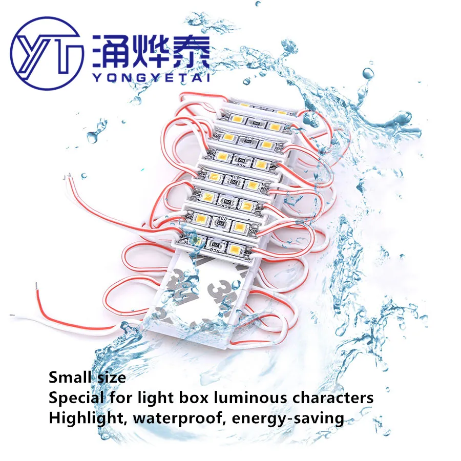 YYT 20/Lot 2835 Small size 2LED 3LED SMD module Advertising luminous character light box White red green blue LED waterproof 12V
YYT 20/Lot 2835 Small size 2LED 3LED SMD module Advertising luminous character light box White red green blue LED waterproof 12V
