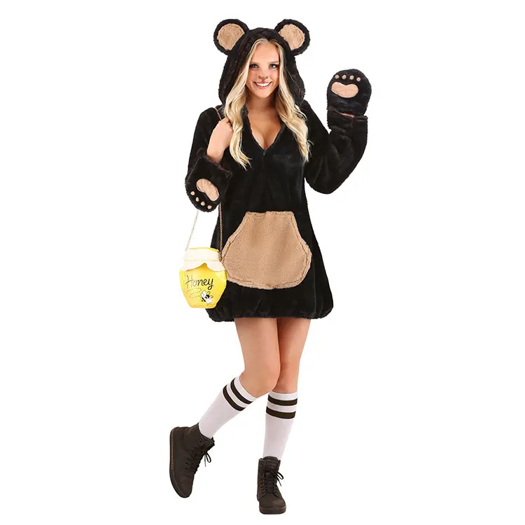 Halloween Hoodie Brown Bear Onesies For Adults Women Sexy Bear Jumpsuit Flannel Cute Animal Cosplay Costume Fancy Dress
Halloween Hoodie Brown Bear Onesies For Adults Women Sexy Bear Jumpsuit Flannel Cute Animal Cosplay Costume Fancy Dress