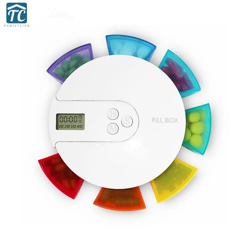 7 Grid Pill Box Medicine Storage Box Electronic Timing Reminder Pill Drug Container Medicine Boxes Alarm Timer Pills Organizer
7 Grid Pill Box Medicine Storage Box Electronic Timing Reminder Pill Drug Container Medicine Boxes Alarm Timer Pills Organizer