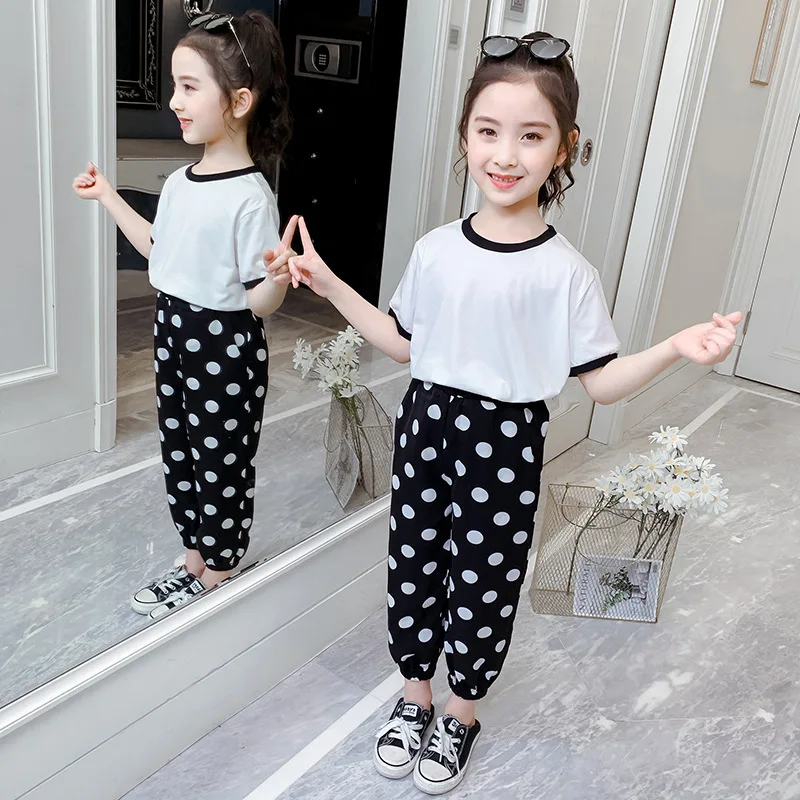 Girls Clothing Sets Kids Summer 2 Pcs Clothes New 2020 Baby Big Girl T Shirts Tops & Dot Print Pants Children Outfits Girl Suits
Girls Clothing Sets Kids Summer 2 Pcs Clothes New 2020 Baby Big Girl T Shirts Tops & Dot Print Pants Children Outfits Girl Suits