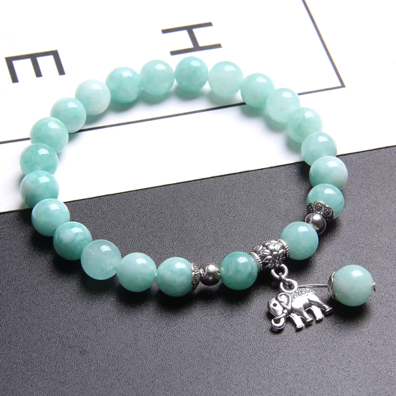 Fashion Natural Blue Chalcedony Beads Bracelet Cute Elephant Pendant Charm Bracelet Pulseira for Women Yoga Energy Jewelry Gifts
Fashion Natural Blue Chalcedony Beads Bracelet Cute Elephant Pendant Charm Bracelet Pulseira for Women Yoga Energy Jewelry Gifts