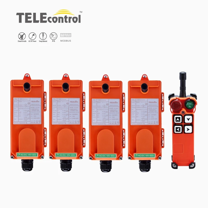 

F21-4S 4 Channel Crane Remote Control 1 Speed 4 Transmitter 1 Receiver Hoist Truck Crane Remote Controller 4 Buttons CE IP65