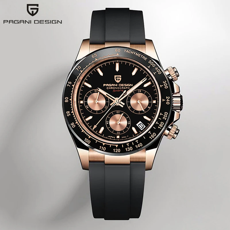 

New PAGANI DESIGN 40mm Men's Watch Automatic Date Quartz Wristwatch Top Luxury Military Business Chronograph Clock Montre Homme